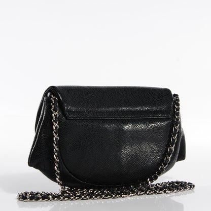 Chanel Caviar Half Moon Wallet On Chain WOC Black 3 of 8