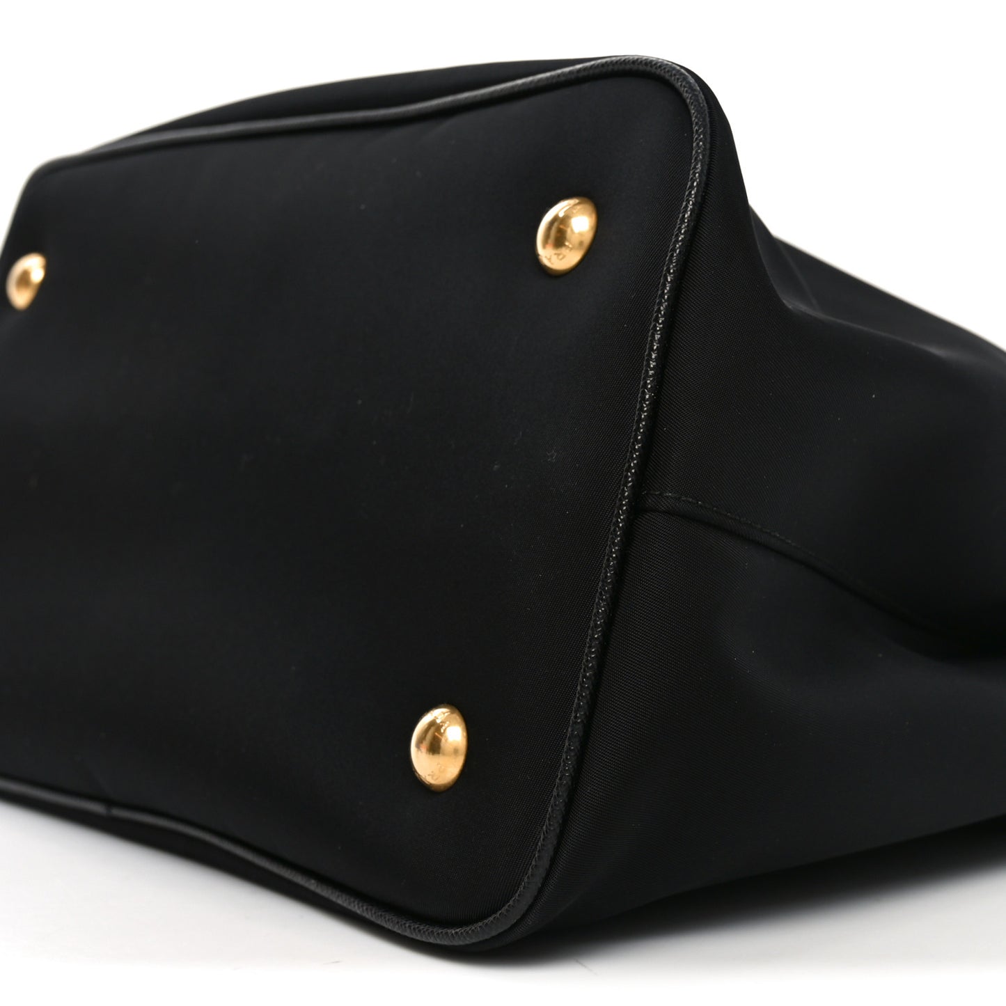Tessuto Nylon Soft Calf Small Tote Black