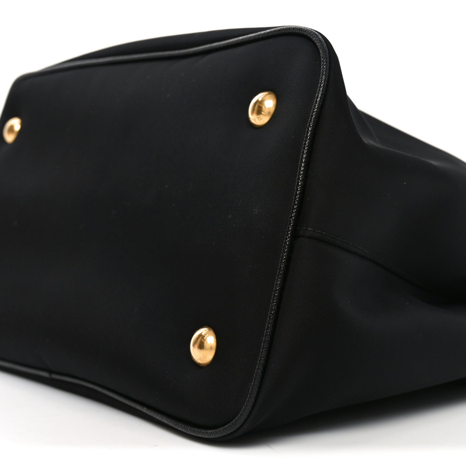 Prada Tessuto Nylon Soft Calf Small Tote Black 9 of 10
