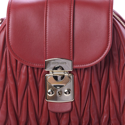 Miu Miu Nappa Matelasse Backpack Fuoco 8 of 8