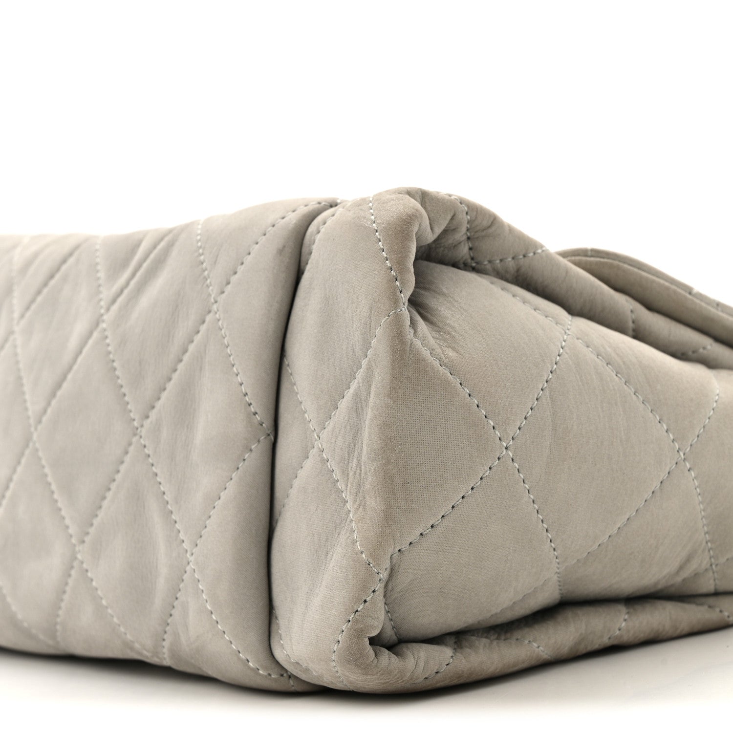 Chanel Iridescent Calfskin Quilted Large Accordion Flap Grey 10 of 11