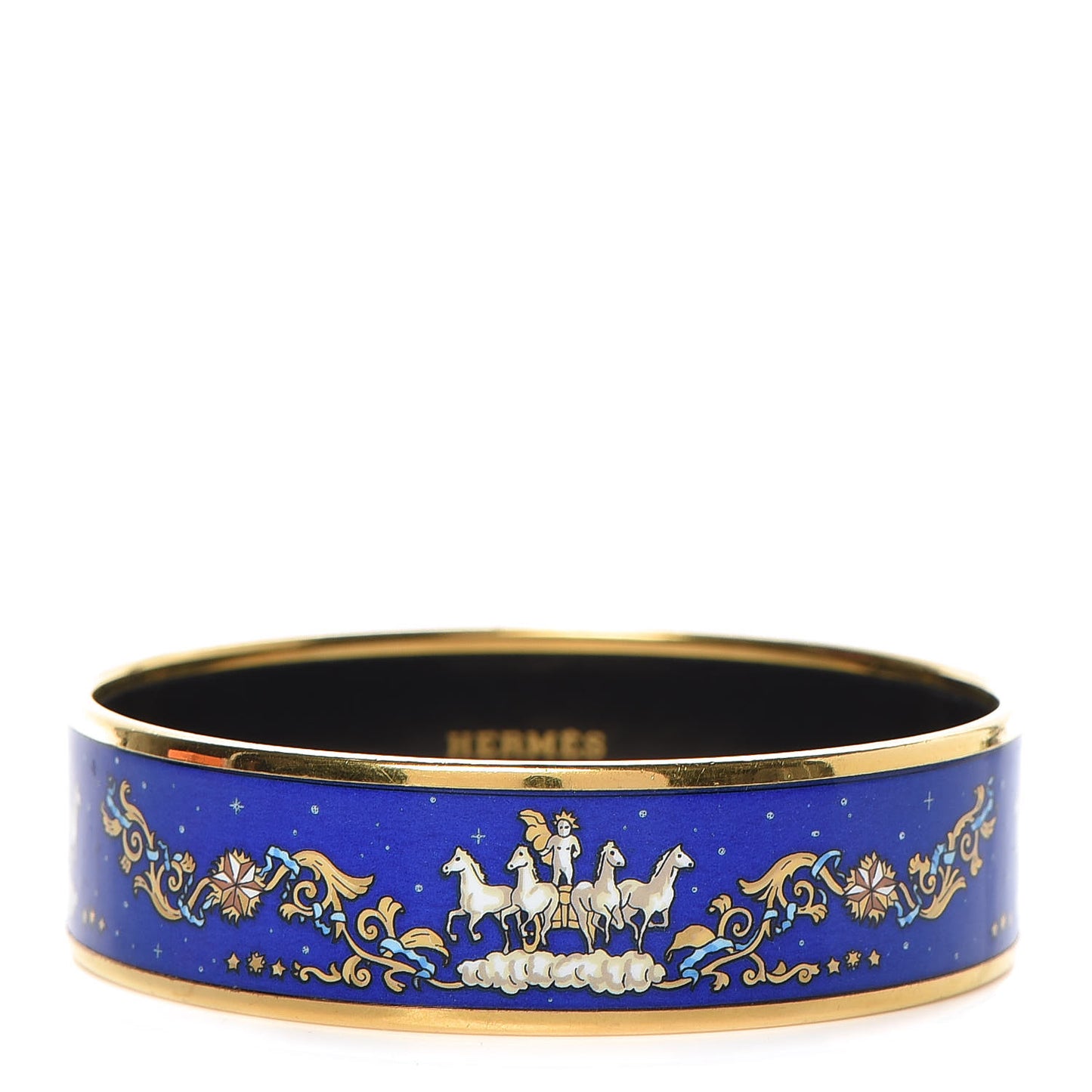 Enamel Printed Celestial Mythology Wide Bracelet 70 Bleu