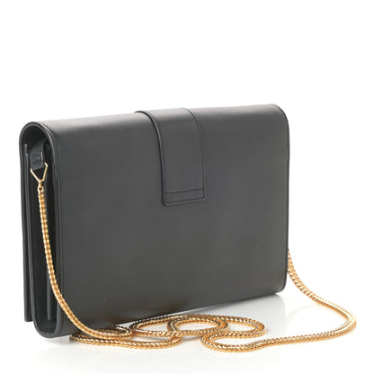Saint Laurent Calfskin Classic Y Ligne Chain Wallet Black 3 of 10