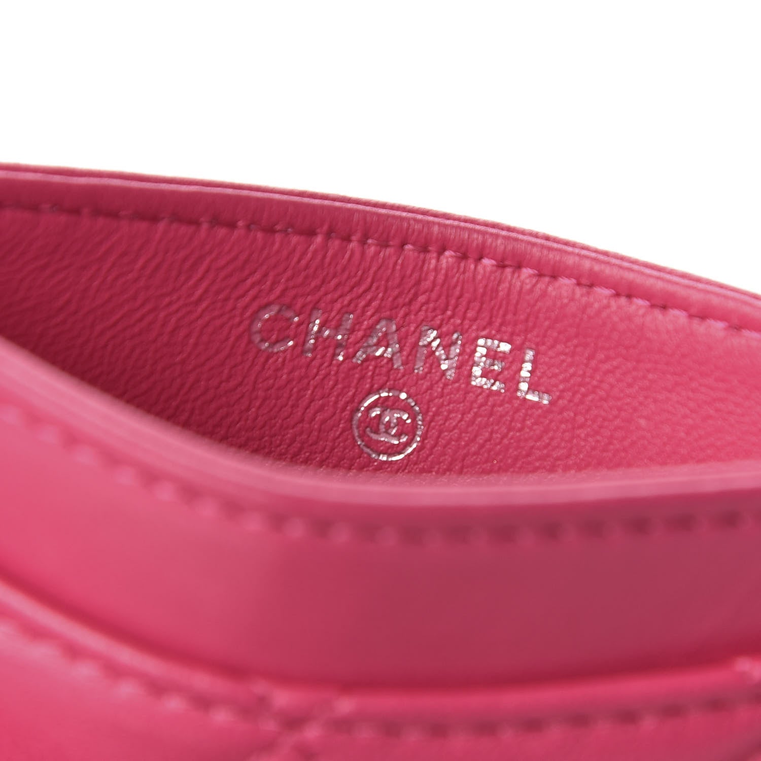Chanel Lambskin Quilted Card Holder Pink 6 of 7