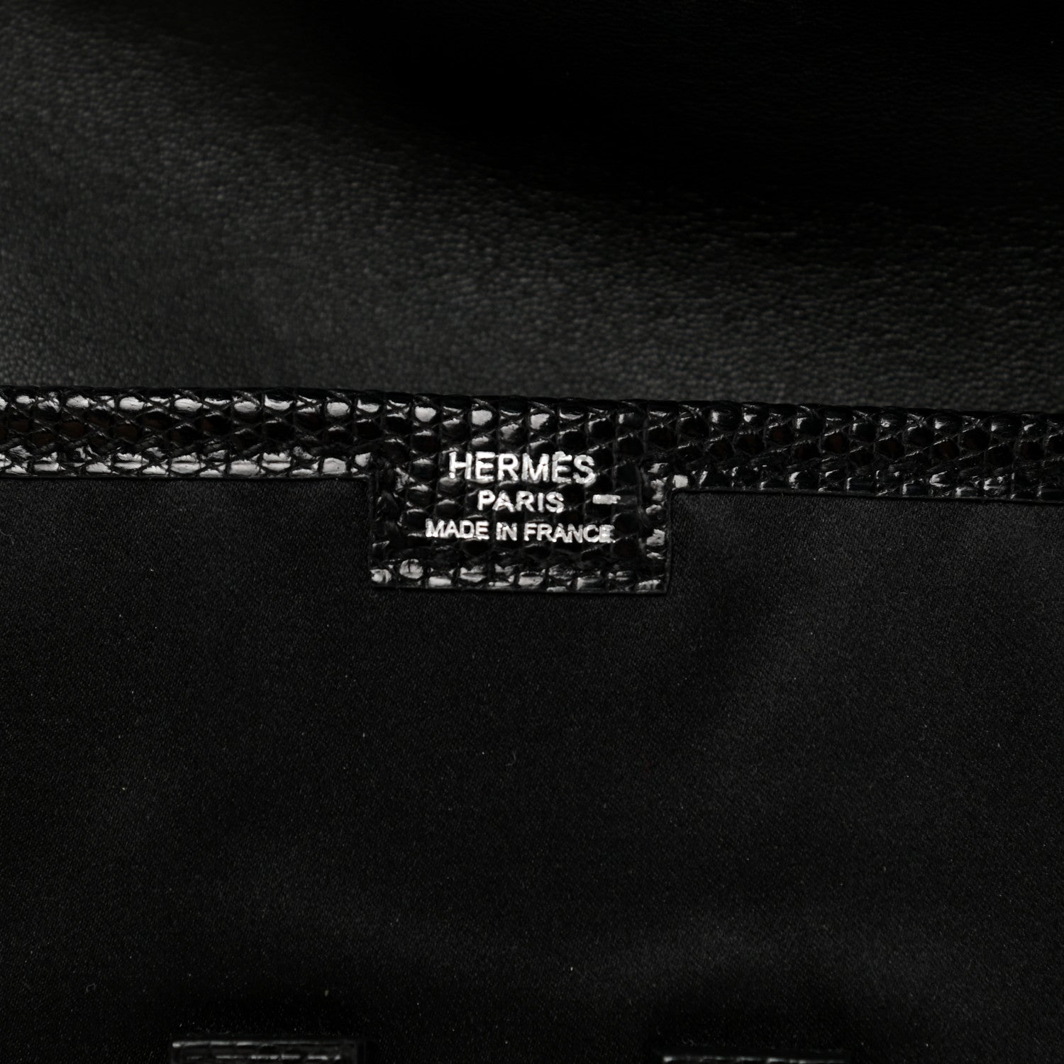 Hermes Satin Lizard Jige Elan 29 Black 6 of 7