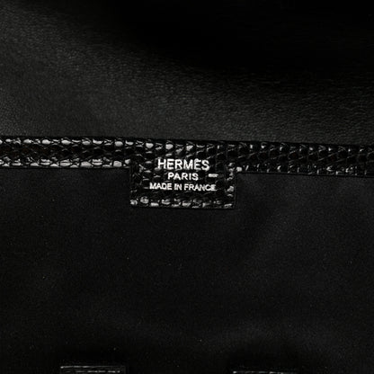 Hermes Satin Lizard Jige Elan 29 Black 6 of 7