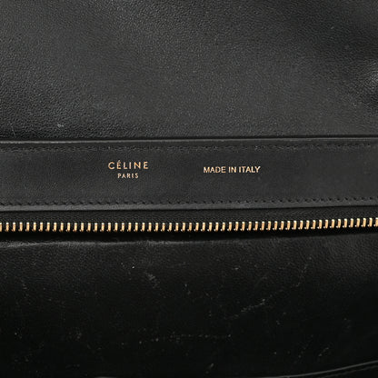 Celine Soft Grained Calfskin Nubuck Small Tri-Color Trapeze Black Blue Tan 16 of 17