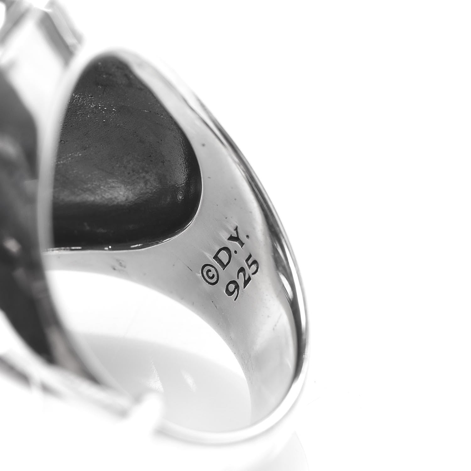 David Yurman Sterling Silver Diamond Papyrus Ring 55 7.25 5 of 5