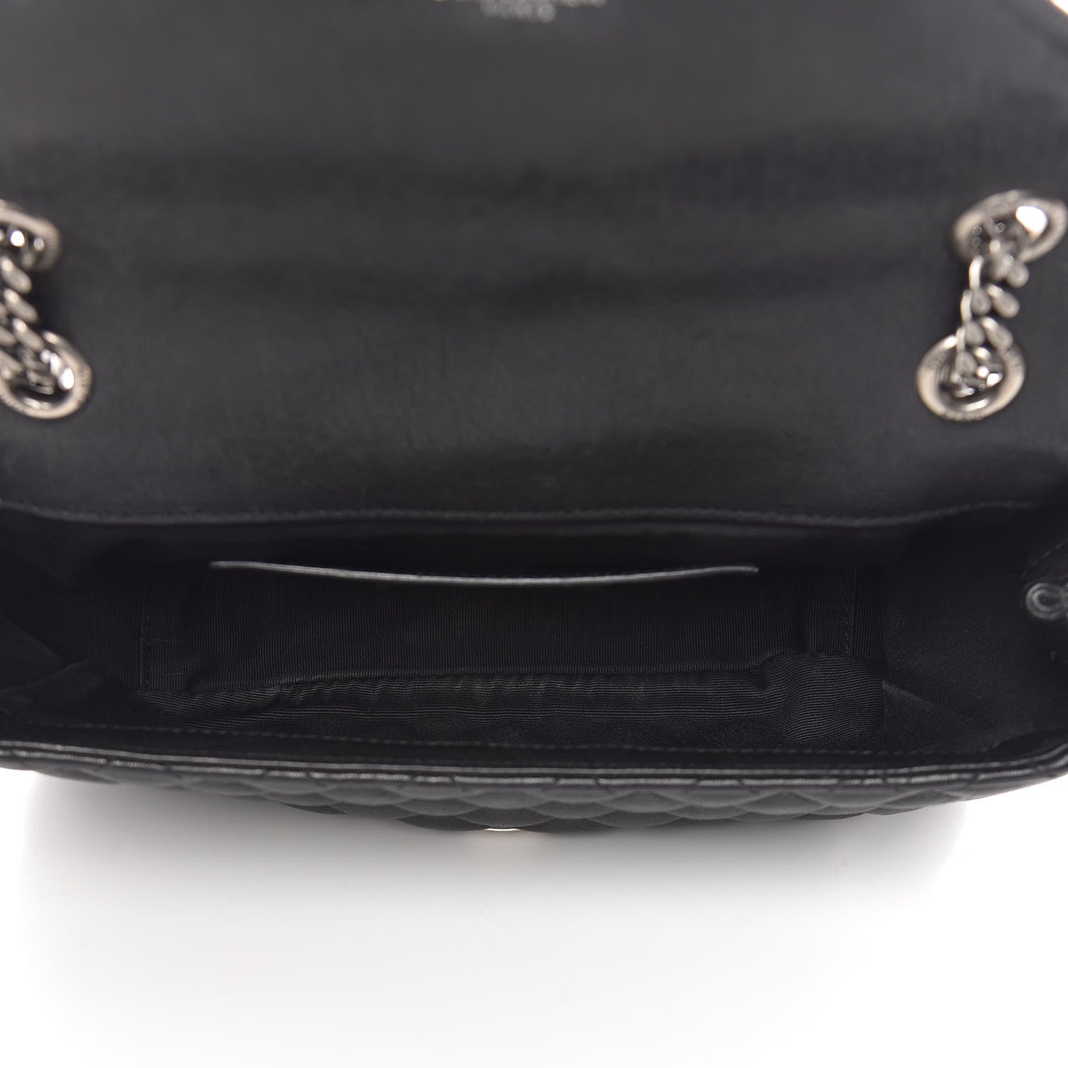 Saint Laurent Sheepskin Tri-Quilt Monogram Medium Soft Envelope Bag Black 5 of 18