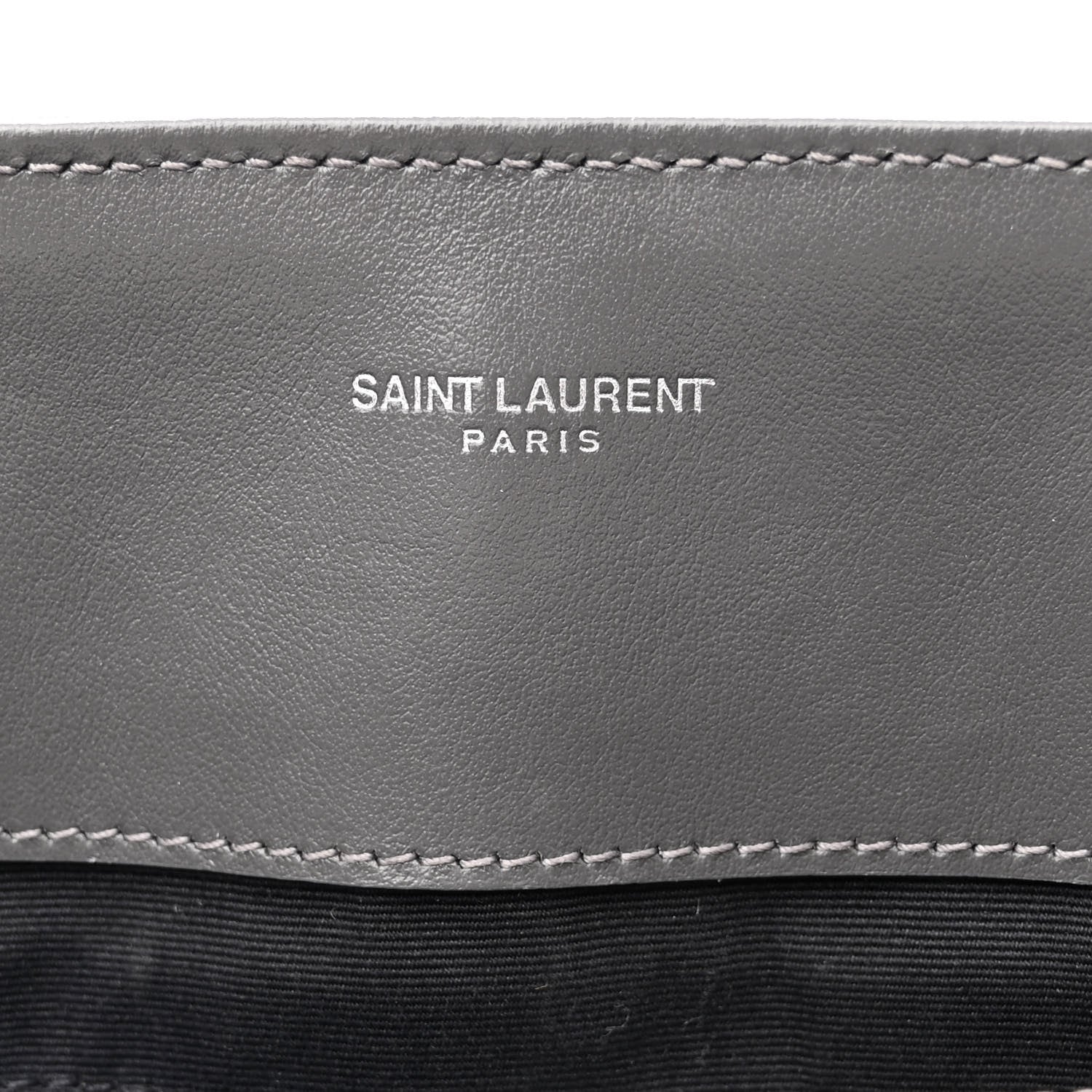 Saint Laurent Calfskin Y Quilted Monogram Large Loulou Shopper Storm 6 of 11