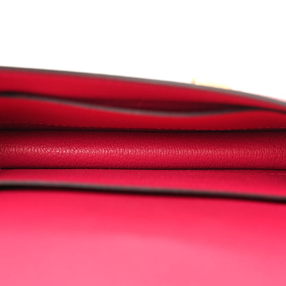 Hermes Evercolor Verso Constance Slim Wallet Rose Mexico Chocolate 6 of 16