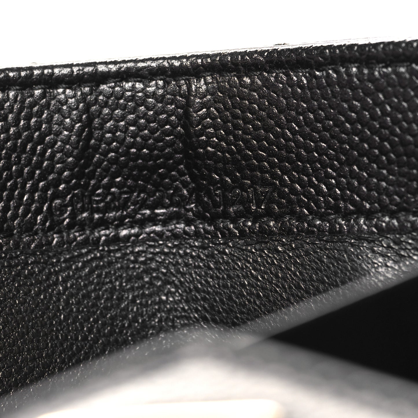 Grain De Poudre Matelasse Chevron Monogram Flap Wallet Black