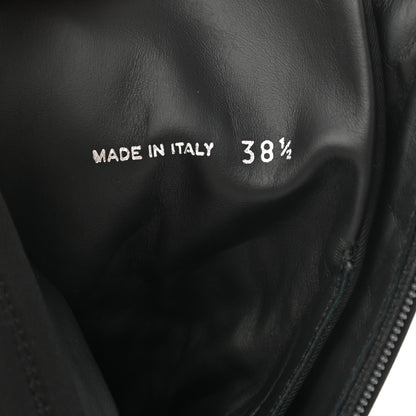 Prada Vitello Montana Re-Nylon Metal Triangle Logo 110mm Ankle Boots 38.5 Black 8 of 9