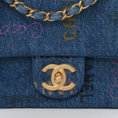 Chanel Denim Quilted Mini Denim Mood Rectangular Flap Blue Multicolor 8 of 10