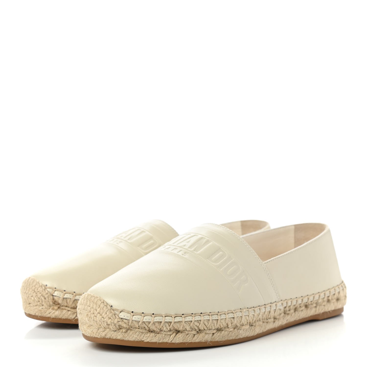 Christian Dior Lambskin Granville Espadrille 38 Off White 3 of 8