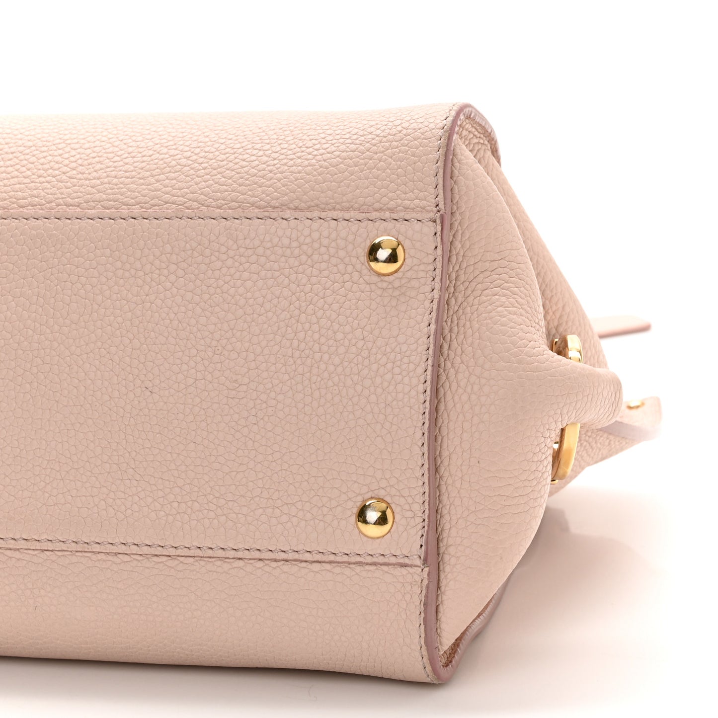 Grained Calfskin Sofia Satchel Light Pink