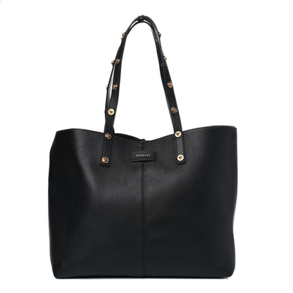 Versace Calfskin Palazzo Tote Black 2 of 5