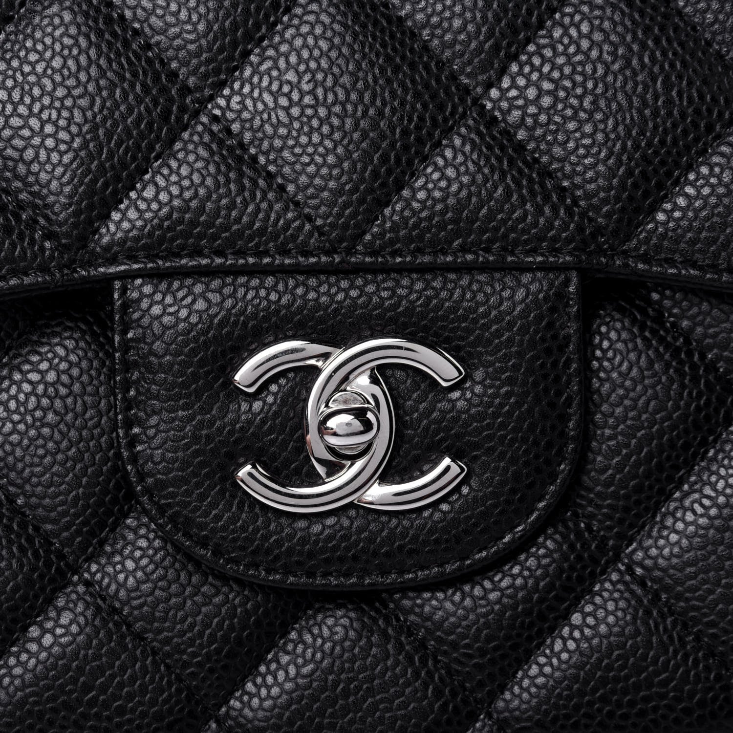 Chanel Caviar Quilted Jumbo Single Flap Black 10 of 11