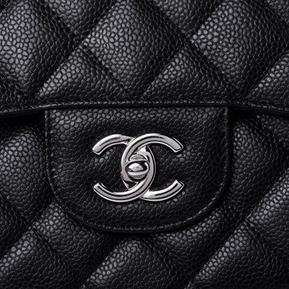 Chanel Caviar Quilted Jumbo Single Flap Black 10 of 11