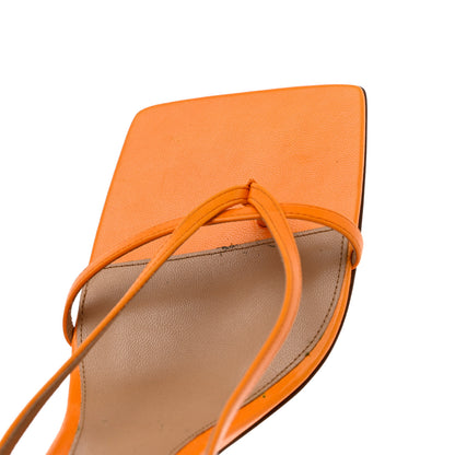 Bottega Veneta Lambskin Stretch Multi Strap 90mm Sandals 40 Tangerine 9 of 10