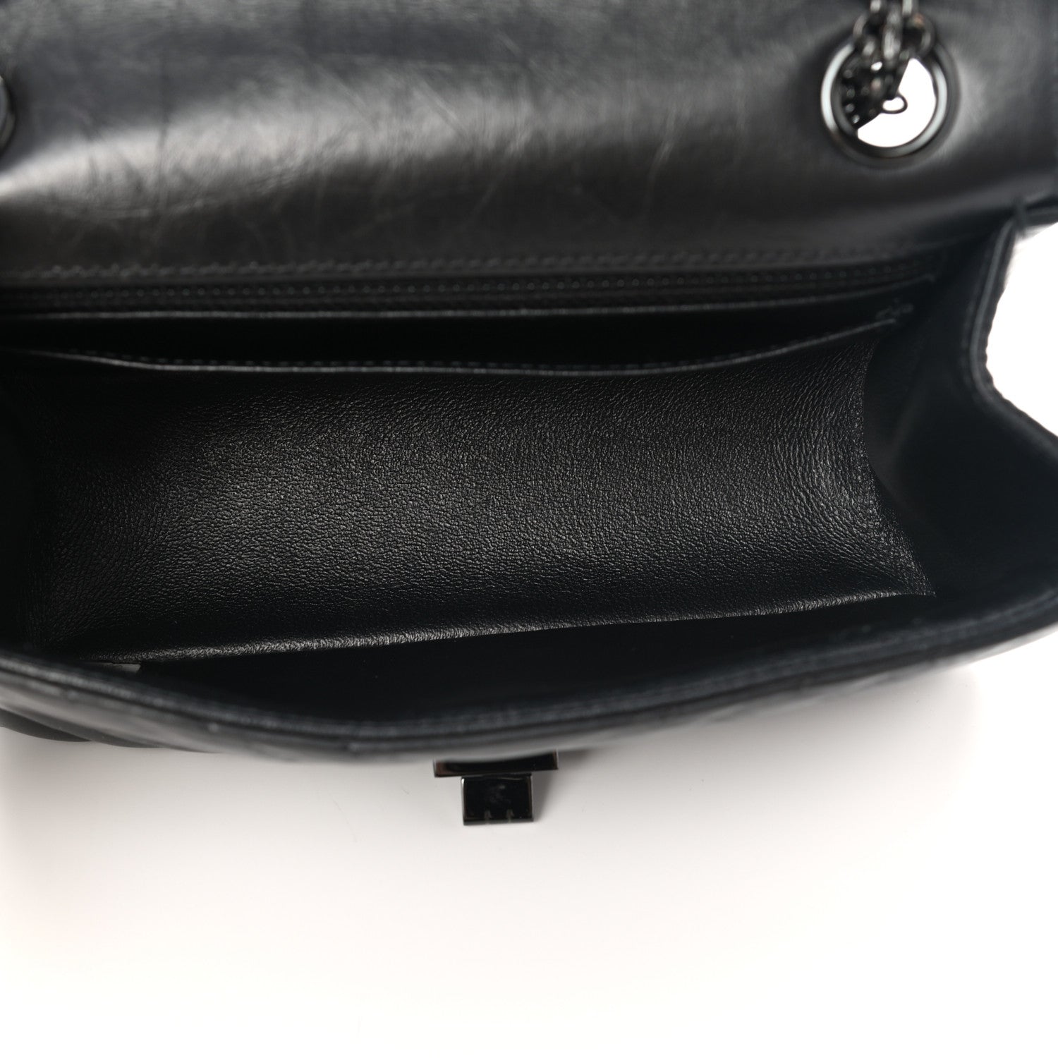 Chanel Aged Calfskin Chevron Quilted 2.55 Reissue Mini Flap So Black 5 of 12