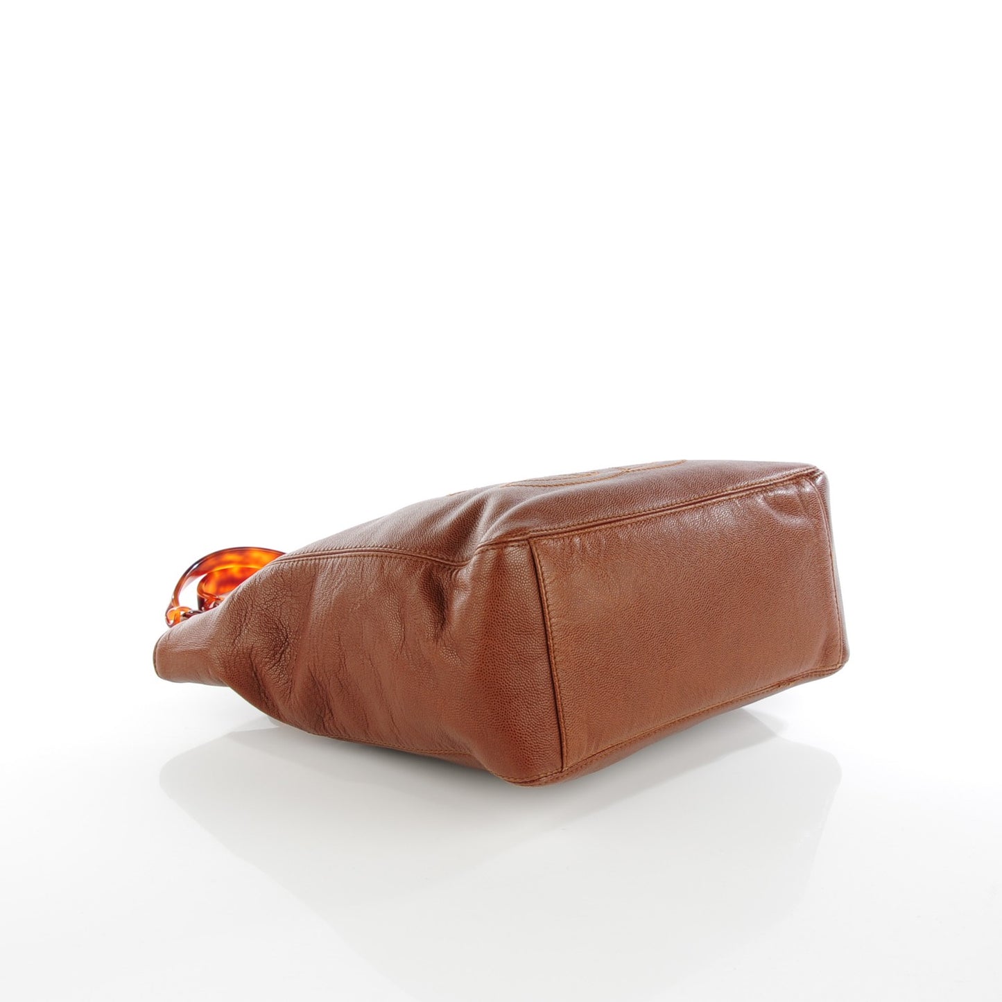 Caviar Resin CC Shoulder Bag Brown