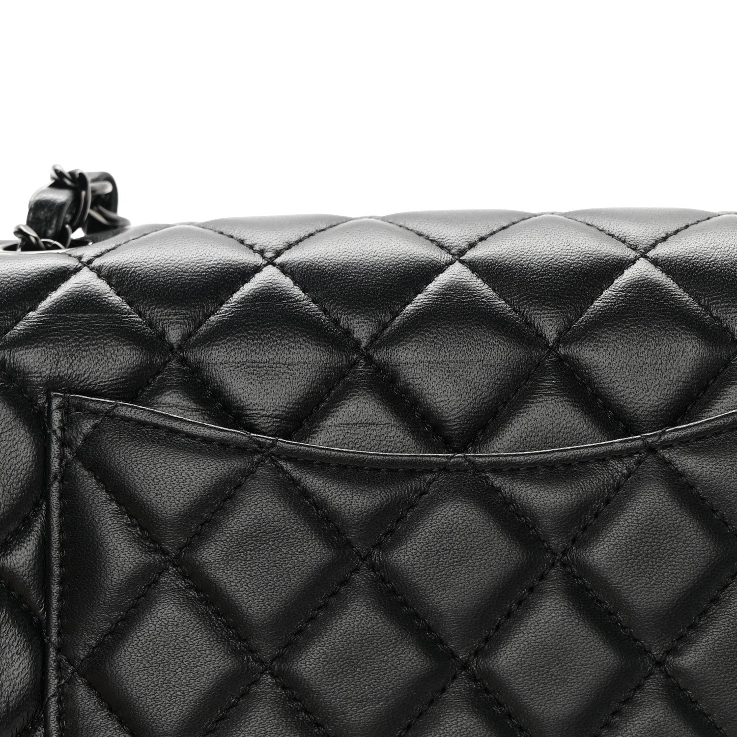 Chanel Lambskin Quilted Mini Rectangular Flap So Black 12 of 13