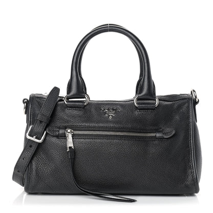 Prada Vitello Daino Shopping Satchel Black 1 of 13