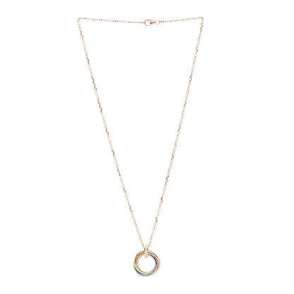 Cartier 18K Pink White Yellow Gold Diamond Trinity Pendant Necklace 3 of 4