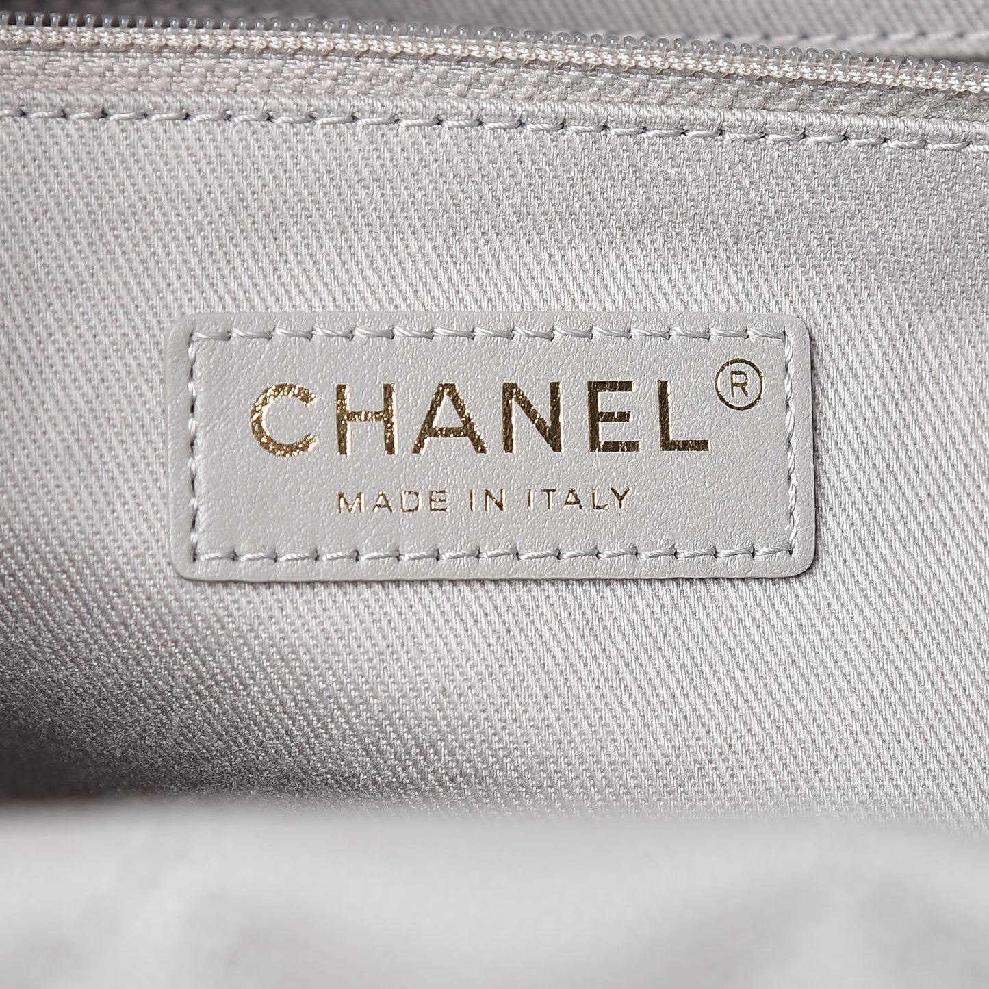 Caviar Quilted Large Coco Handle Shopping Tote Grey