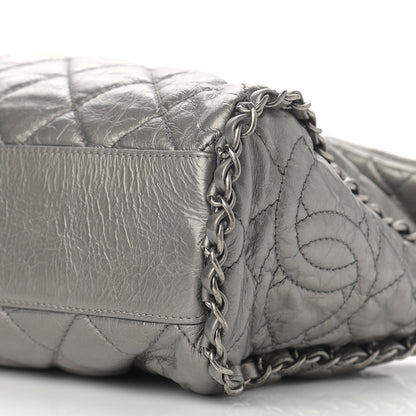 Chanel Metallic Aged Calfskin Quilted Medium Chain Me Hobo Grey 10 of 10