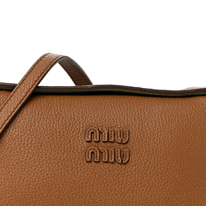 Miu Miu Vitello Phenix Contenitori Shoulder Bag Caramel Larice 7 of 9