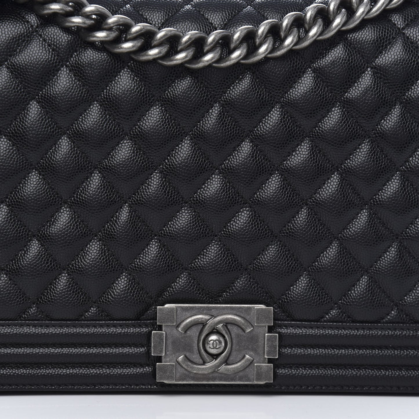 Caviar Quilted New Medium Boy Flap Black