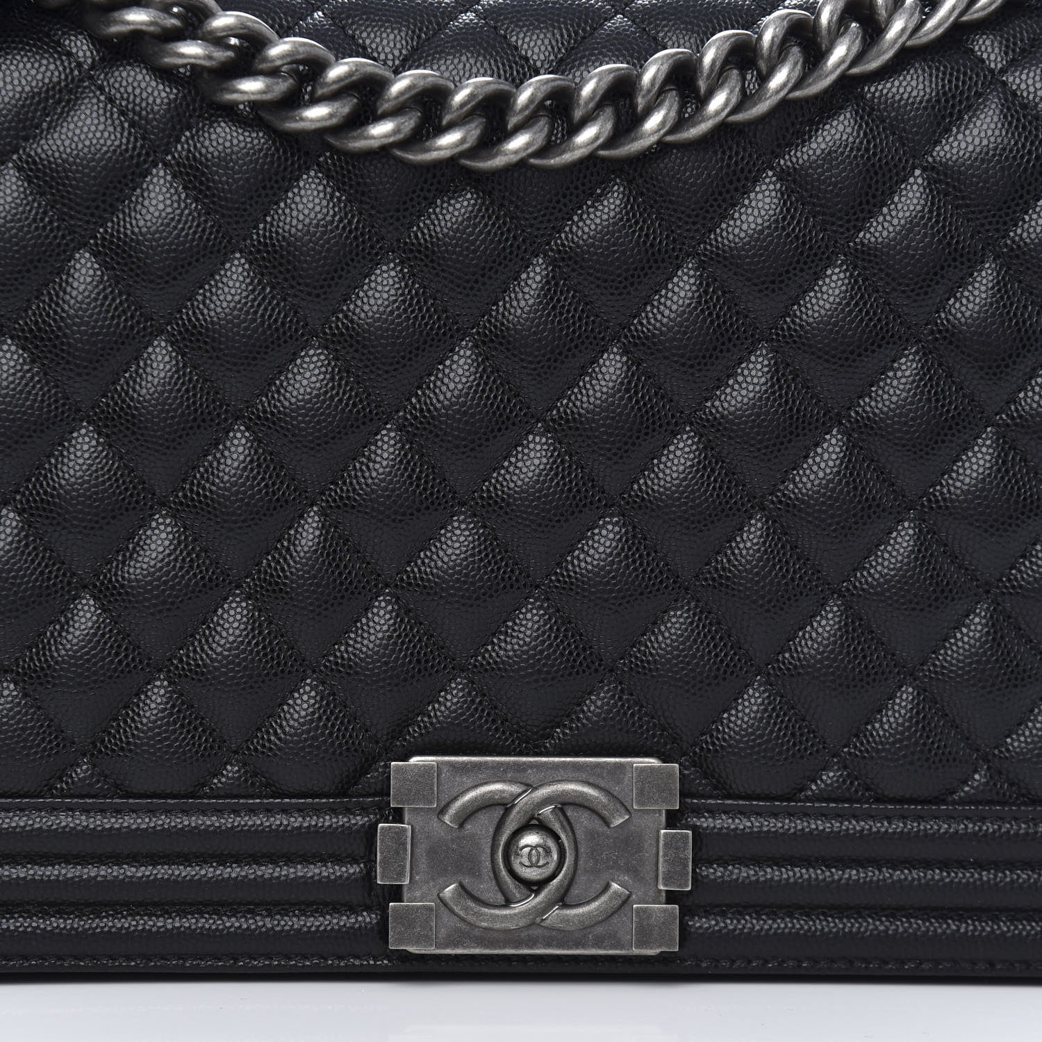 Chanel Caviar Quilted New Medium Boy Flap Black 11 of 12