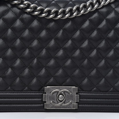 Chanel Caviar Quilted New Medium Boy Flap Black 11 of 12