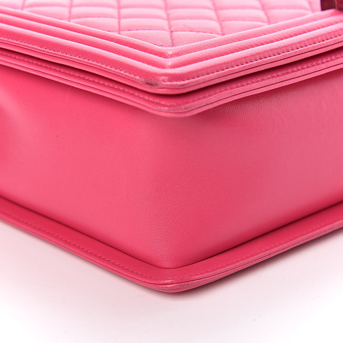 Lambskin Quilted Large Boy Flap Pink