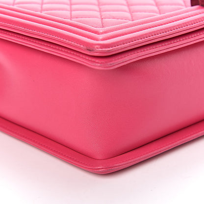 Chanel Lambskin Quilted Large Boy Flap Pink 8 of 14