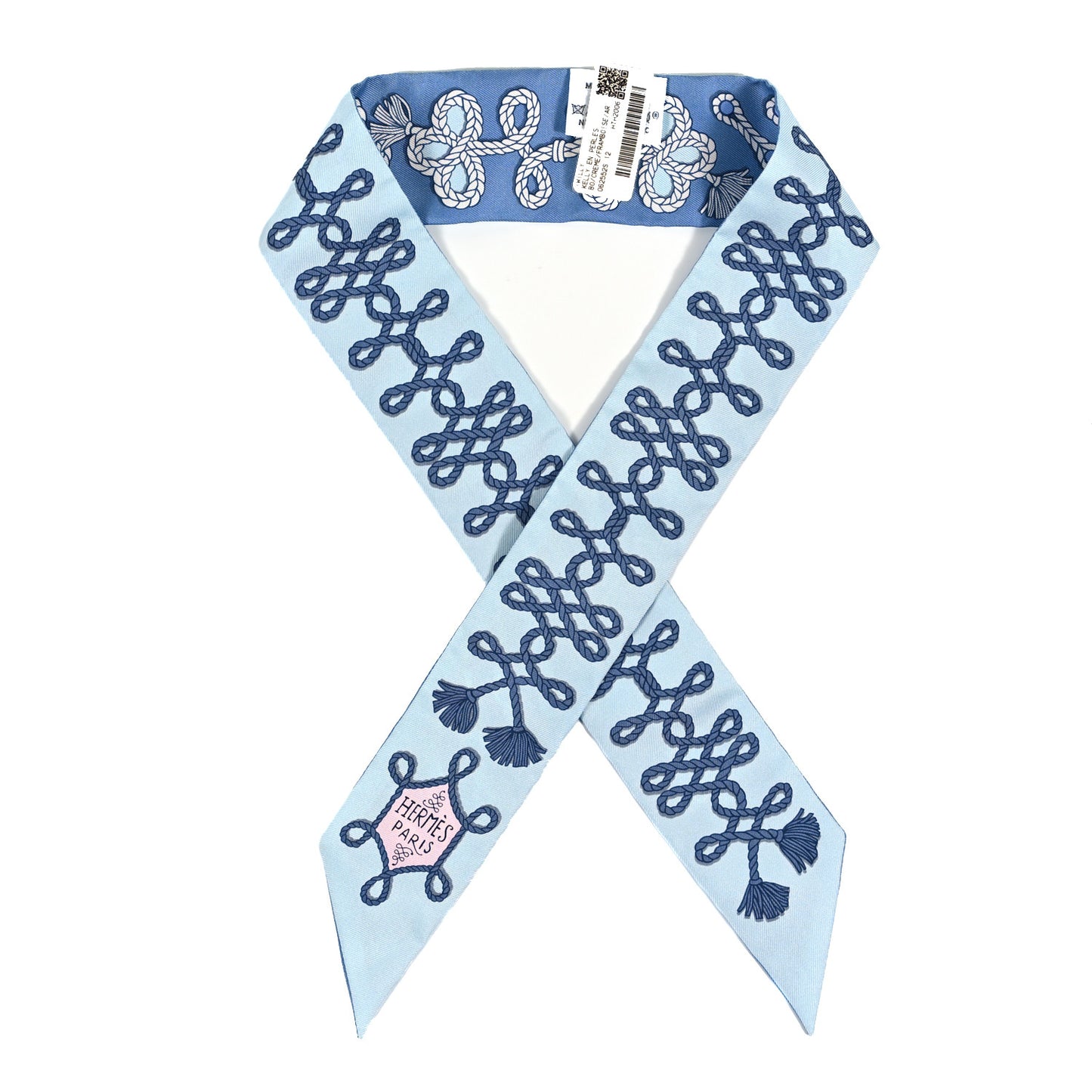 Silk Galons Et Brandebourg Twilly Ciel Ocean White