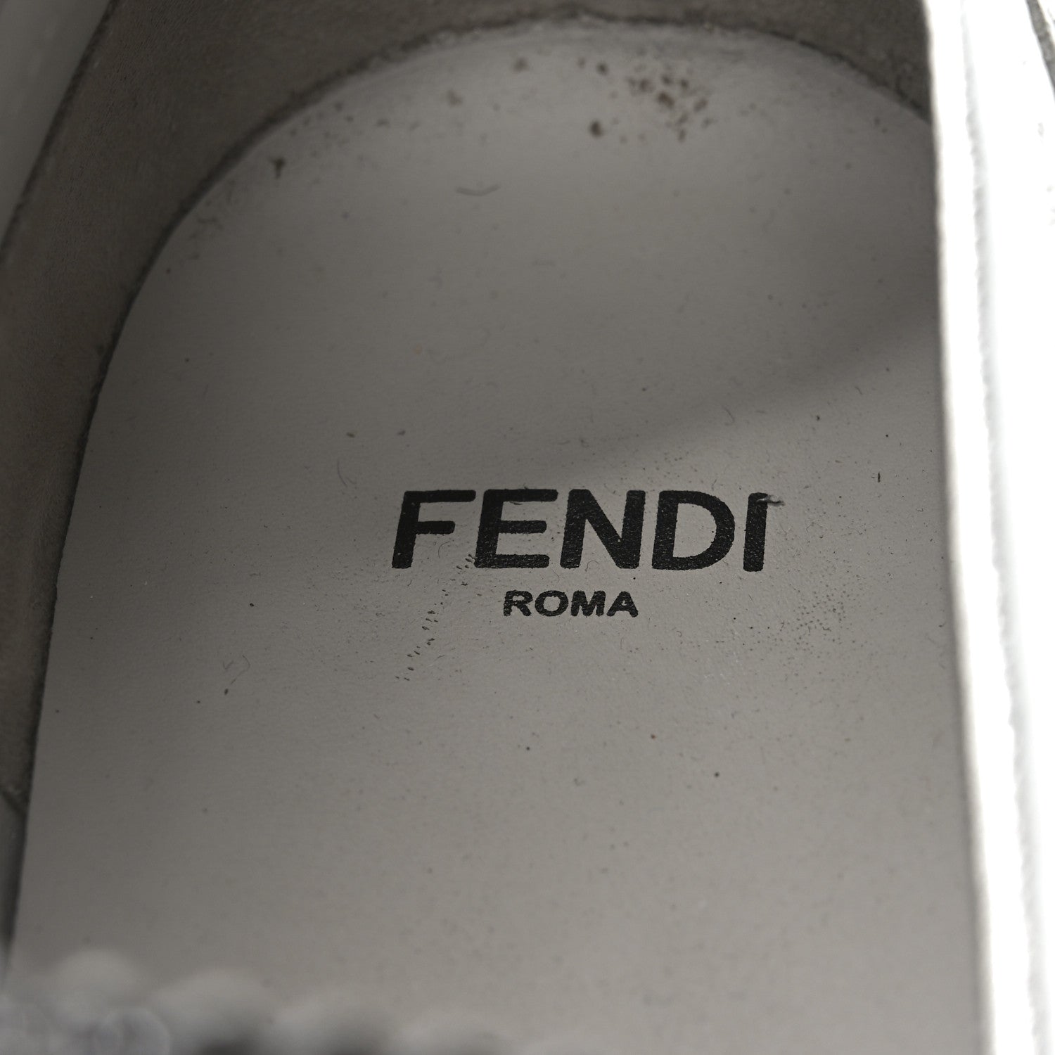 Fendi Metallic Vitello Womens O'Lock Loafers 38 Argento 7 of 8