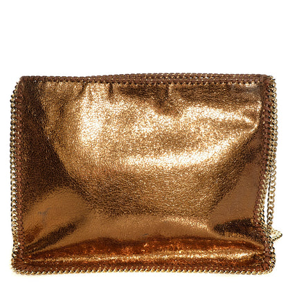 Stella McCartney Crackled Metallic Large Falabella Crossbody Bag Bronze 1 of 9