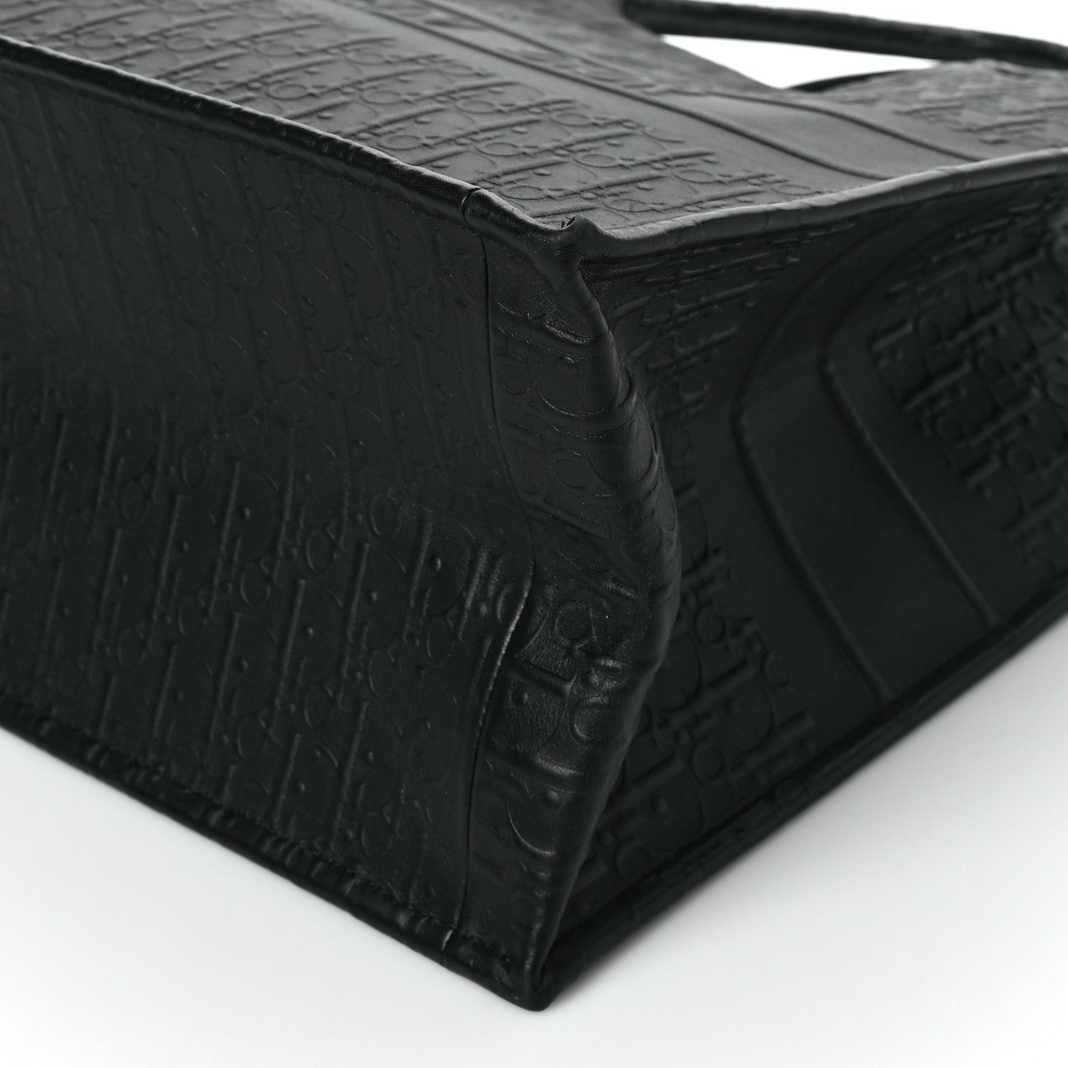 Christian Dior Oblique Calfskin Embossed Medium Book Tote Black 10 of 10
