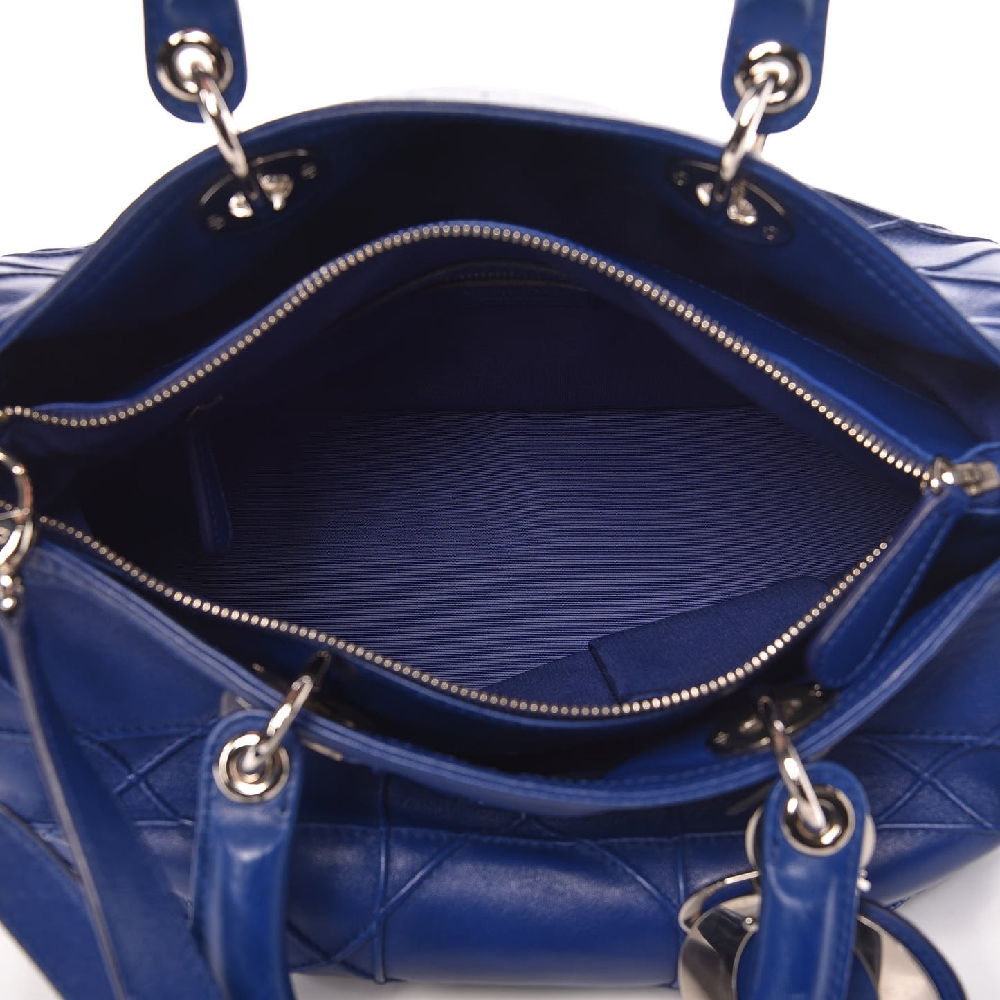 Lambskin Cannage Granville Polochon Blue