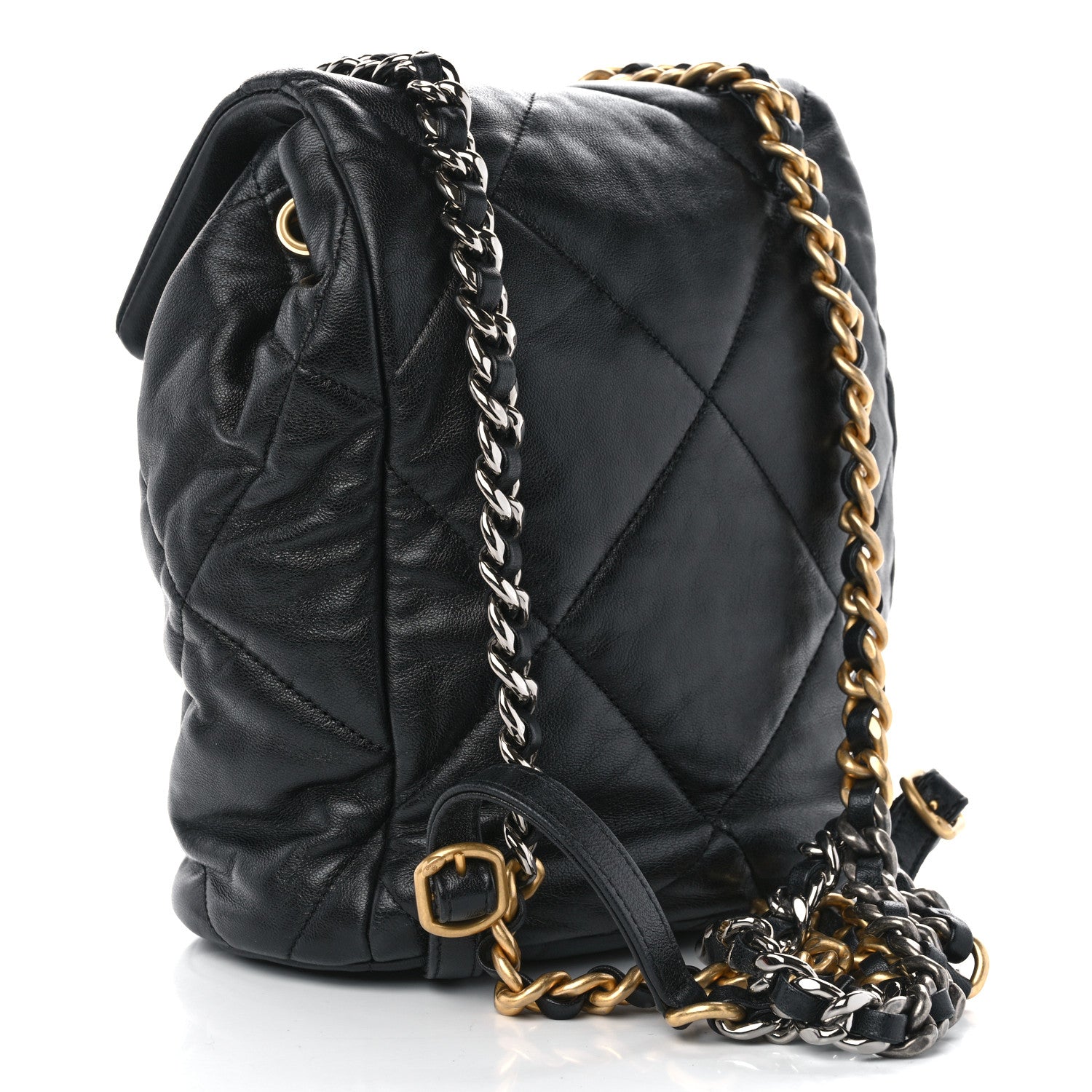 Chanel Lambskin Quilted Chanel 19 Backpack Black 3 of 10
