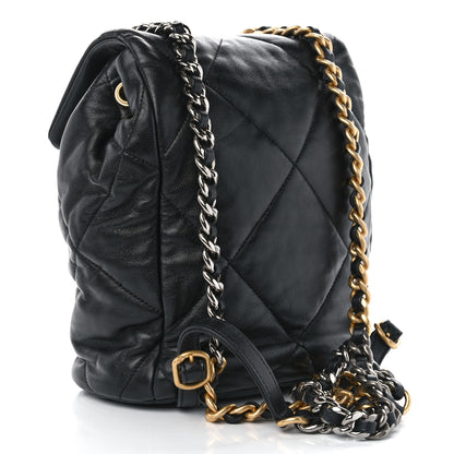 Chanel Lambskin Quilted Chanel 19 Backpack Black 3 of 10