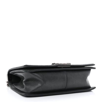 Chanel Iridescent Calfskin Embellished Double Stitch Medium Boy Flap Black 4 of 11