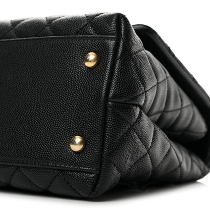 Chanel Caviar Quilted Small Coco Handle Flap Black 10 of 14