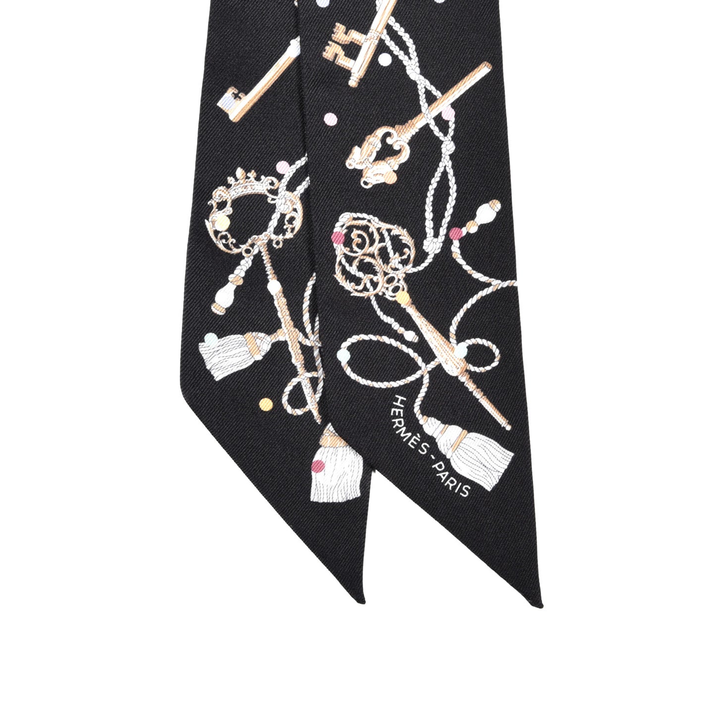 Silk Les Cles A Pois Twilly Black Beige Rose Multicolor