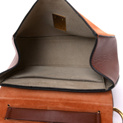 Chloe Suede Smooth Calfskin Drew Shoulder Bag Classic Tobacco 4 of 10