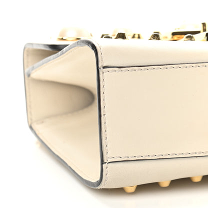 Gucci Calfskin Studded Small Padlock Shoulder Bag White 8 of 12