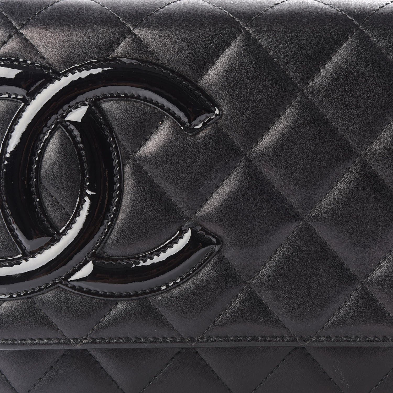 Chanel Calfskin Quilted Cambon Wallet On Chain WOC Black 9 of 9